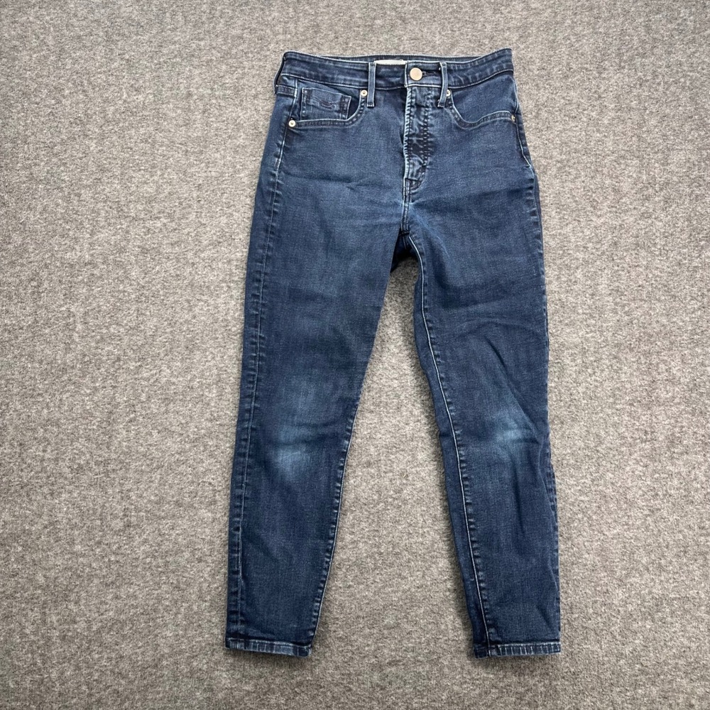 Revtown Womens High Rise Skinny Jeans Dark Wash Indigo Blue Stretch Denim Pants